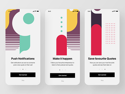 Abstract Onboarding Screen - Quotes App