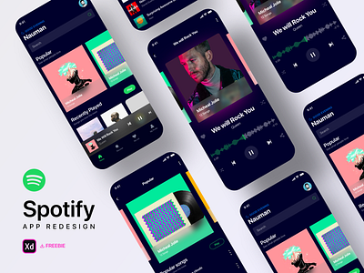 Spotify Redesign Challenge - Freebie