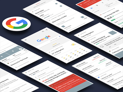 Google Now android debut freebie google now interface material design mobile sketch ui kit