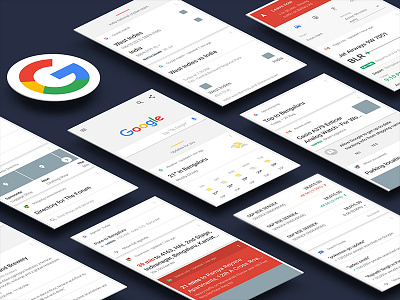 Google Now - UI Kit android freebie google now interface material design mobile rebound sketch ui kit