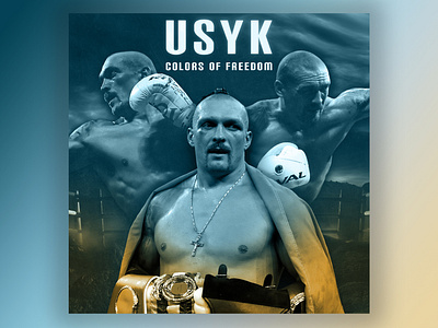 Banner Design "Usyk: Color of Freedom" banner banner design design graphic design