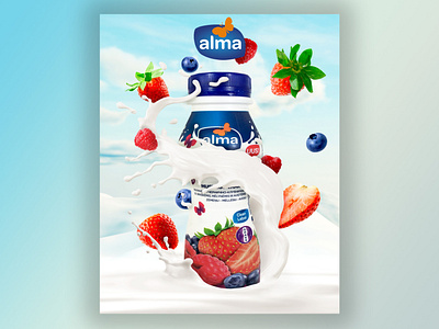 Alma Jogurt Concept Banner Design