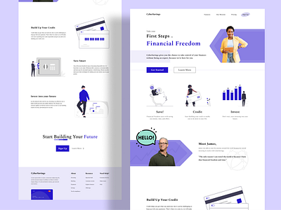 Finance Landing Page app color concept design finance financial flat design iconography modern typography ui