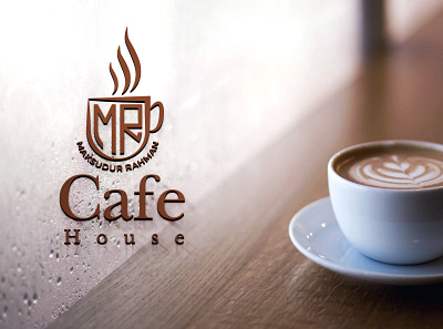 MR Cafe house" is a cafe store logo. branding graphic design logo