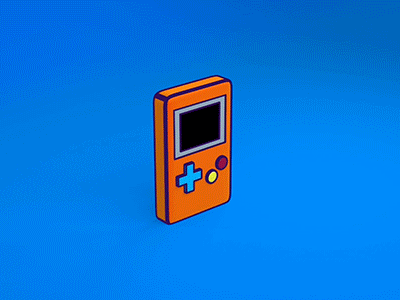 Gameboy animation c4d cel shaded cinema4d exploded gameboy motion graphics
