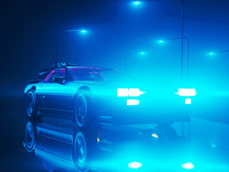 Delorean Drive By 3d after effects animation c4d car cinema 4d cinema4d cyber punk motion graphics