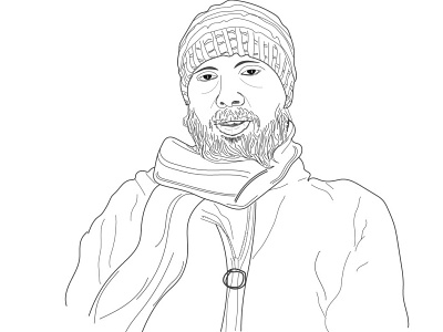 Digital line portrait