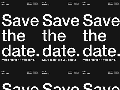 Save The Date design graphic poster
