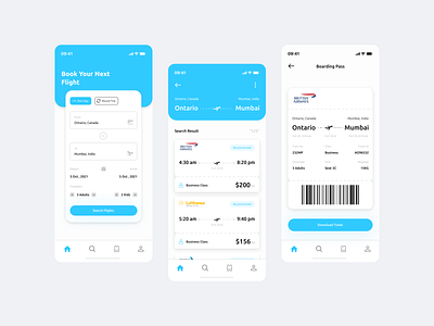 Flight Booking App clean design landingpage design minimal mobile ui ux website design