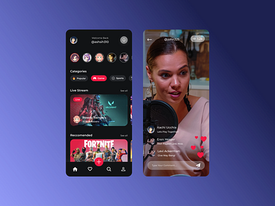 Streaming App app clean design landingpage design minimal ui ux website design