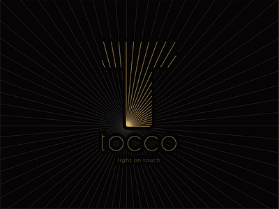 logo for startup "Tocco" branding design druidart glass graphic design light logo logo design logotype minimal monochrome newbrand spectrum startup t vector