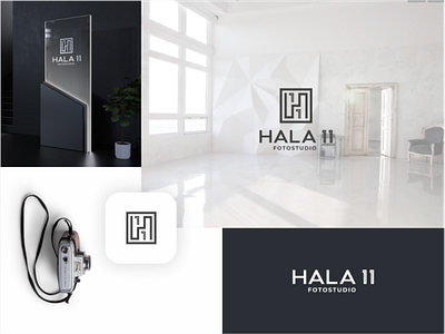 Logo «Hala 11». Interior Photo studio in Prague brand consulting branding design druidart graphic design guideline industrial interior photo studio logo logo design minimal monogram newbrand photostudio smartlogotype vector graphic