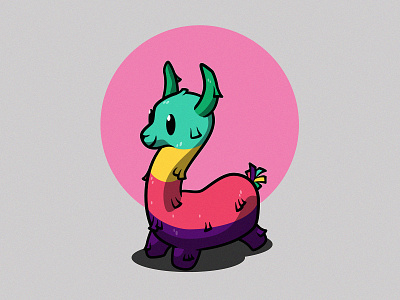 Piñata Llama design illustration vector