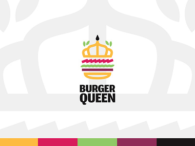 Burger Queen Logo design illustrator logo logo design vector