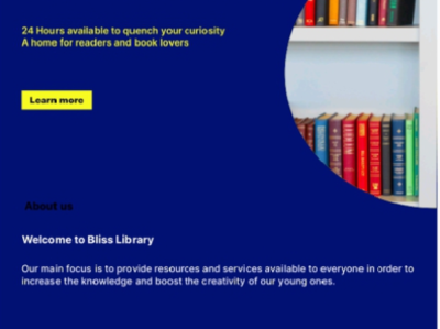 Library landing page design