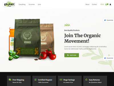 Organic Store web design school