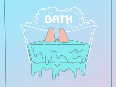 Bath bath bathtub illustration