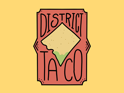 Reimagined District Taco Logo branding chip district taco food logo tex mex washington dc