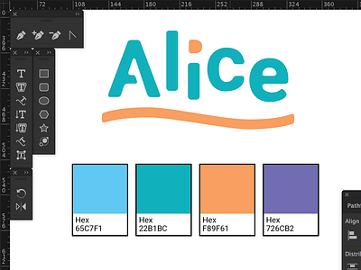 Personal Logotype alice alice packard color palette logo logo design logo type logotype negative space negative space logo typographic logo typography