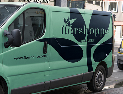 Delivery Van Graphic for Florshoppe branding design graphic design