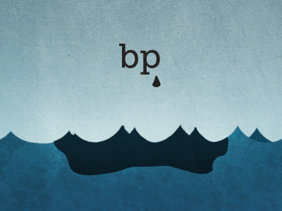 Tears For the Ocean blue bp dark illustration oil spill tear drop