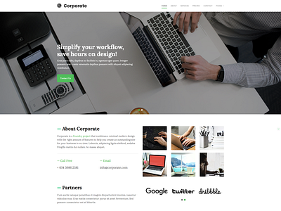 Corporate rapidweaver template webdesign