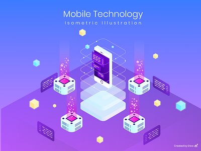 Isometric Illustration - Mobile Technology