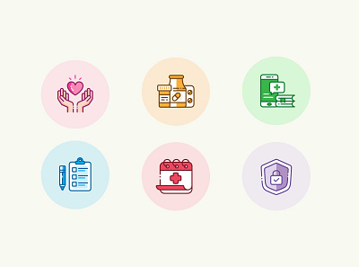 Healthcare icons icon icon artwork icon design icon set iconography illustration isomatric stickers typography ui desgin vectors