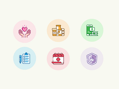 Healthcare icons icon icon artwork icon design icon set iconography illustration isomatric stickers typography ui desgin vectors