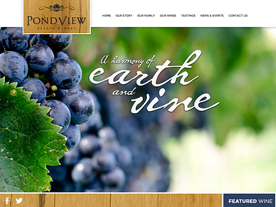Pondview Estate Winery web design