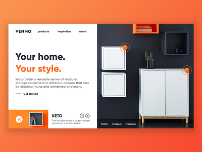 Venmo — Landing Page design furniture furniture store ikea landing landing page orange ui userexperience userinterface ux web webdesign