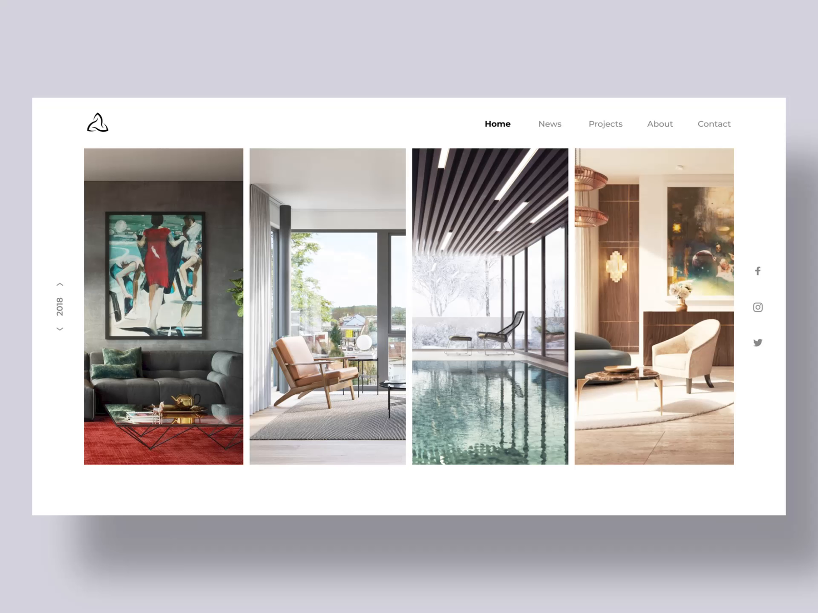 Architecture Firm Landing Page Concept by Guillaume Robert on Dribbble