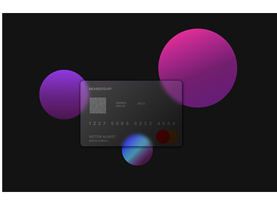 Glass Morphism of an ATM card atm card design glass morphsim morphism transparent morphism ui design