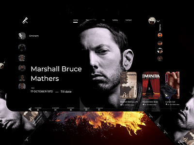 Eminem Inspired website concept.