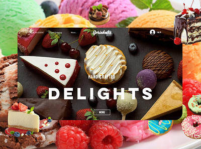 Baking and desserts website concept animation artists baking cake concept design dessert dribbble eating food gaming graphic design illustration motion graphics ui website