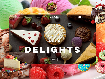 Baking and desserts website concept