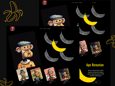 Ape Reunion Web Design concept design illustration nft ui uiux ux web web design web3 website