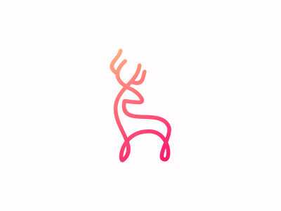 Deer color cute deer logo