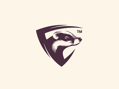 Badger animal badger badger logo badger logos black and white bw logo cute logo graphic design logo logos monochrome logo strong logo