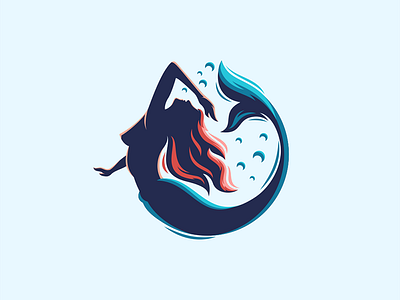 Yoga Mermaid illustration logo logoideas logoinspirations logos mermaid ocean sea yoga yogamermaid