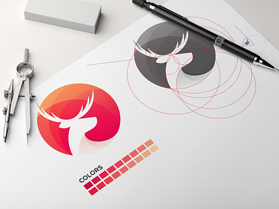 deer logo awesome logo deer design designer grid design grid logo logo logo ideas logo inspiration logoidea logoideas logoinspirations logos