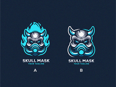 skull logo design brand branding character design designs esport esports illustration logo masculine skull vector