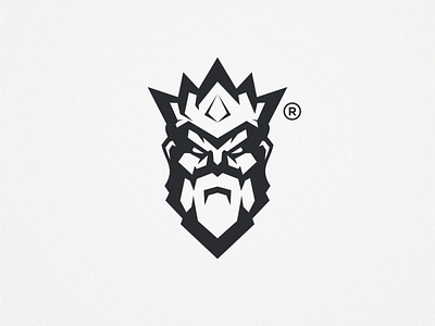 THE KING LOGO DESIGN beard brand branding character design designs esport esports icon illustration king logo mascot royal sports