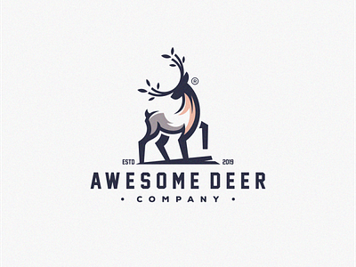 Deer logo design inspiration animal brand branding character deer design designs esport illustration logo mascot minimalist vector