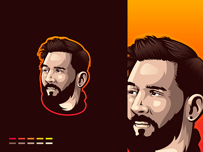 messi ilustrator design vector