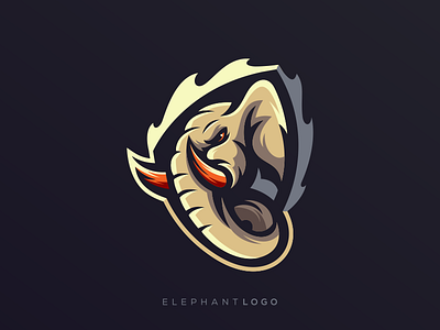 elephant logo design animal brand branding character designs elephant esport esports games icon illustration logo mascot strong