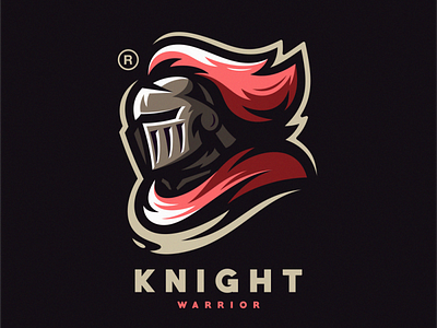 knight logo design brand branding character designs esport esports games helmet ilustrator knight logo mascot masculine sports vector warior