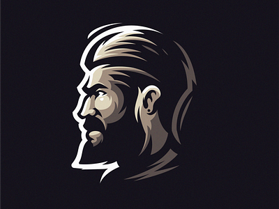 Awesome beard logo design