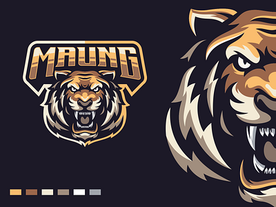 Tiger Esport Logo animal art brand brand design branding branding design character designs esport esports games logo mascot masculine teeth tiger tiger logo vector