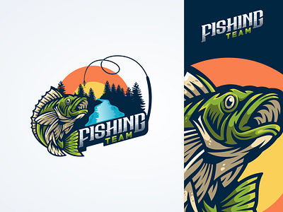 Fishing brand branding character design designs esport illustration logo masculine ui